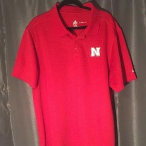 Nebraska Cornhuskers Polo  Men's XL Red Adidas